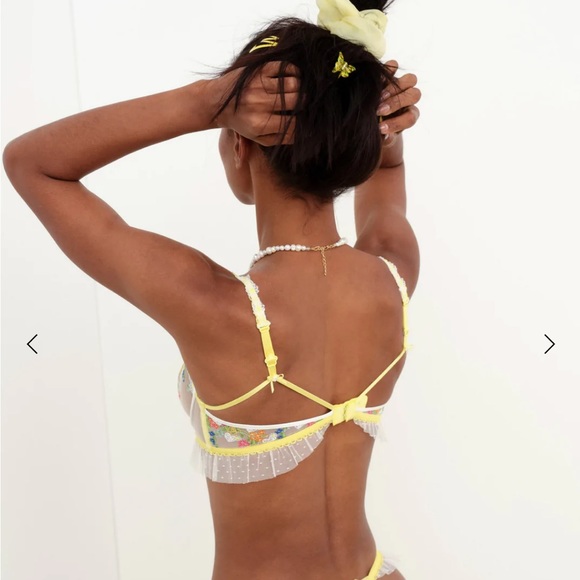 For Love & Lemons lingerie set summer loving garter belt, bra, thong Sz M NWT - Picture 2 of 9